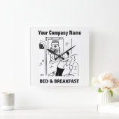 ゲストハウスカートゥーンクロック スクエア壁時計 (ホーム)