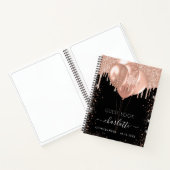 ゲストハウスキンセアニェラブラックバラ金ゴールドバルーン ノートブック (内部)