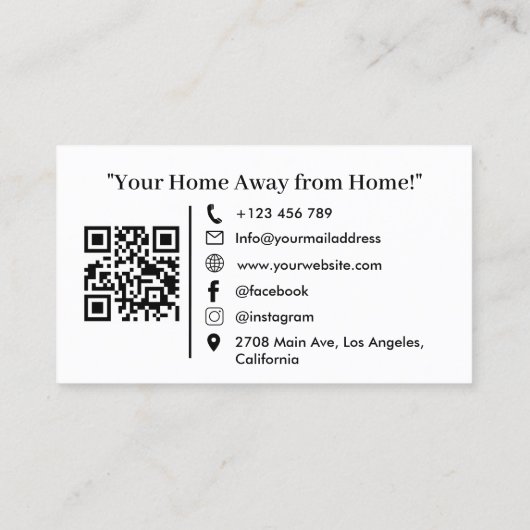 ゲストハウスバケーションレンタルQRコード 名刺 (裏面)