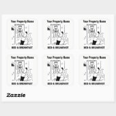 ゲストハウスベッド&ブレックファーストステッカー スクエアシール (シート)