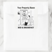ゲストハウスベッド&ブレックファーストステッカー スクエアシール (バッグ)