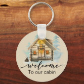 ゲストハウスレンタルプロパティバケーションキャビンウェルカム キーホルダー (正面)