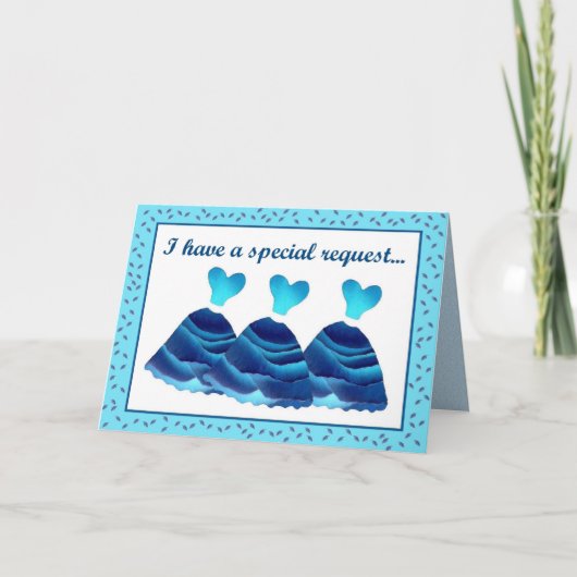 ゲストハウス付き添い人招待状ウィズブルードレスズ 招待状 (正面)