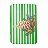 ゲストバスルームクリスマスストライプ バスマット (正面縦)