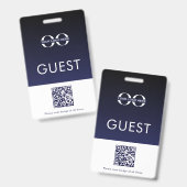ゲストバッジ カンパニーロゴ QRコード バッジ (正面＆裏面)