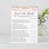 ゲストバラ金ゴールドブライダルシャワーゲーム5x7 招待状 (スタンド正面)