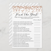 ゲストバラ金ゴールドブライダルシャワーゲーム5x7 招待状 (正面/裏面)