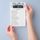 ゲストパンパスグラスブライダルシャワーゲームカード チラシ (ハンドル)