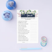 ゲストパンパスグラスブライダルシャワーゲームカード チラシ (シングル)