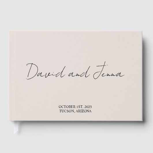 ゲストパーソナライズされたブック、カスタムウェディングゲストブック ゲストブック (正面)