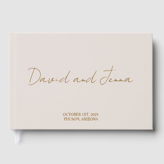 ゲストパーソナライズされたブック、カスタムウェディングゲストブック ゲストブック (正面)