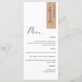 ゲストパーソナライズされた名のテラコッタエレガント メニュー (正面)