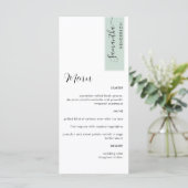 ゲストパーソナライズされた名メニュー付きサーエレガントジ メニュー (スタンド正面)