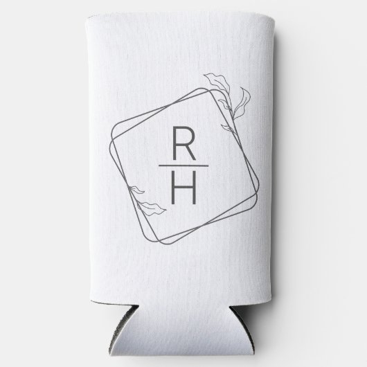 ゲストパーソナライズされた用のミニマル結婚式の引き出物 スリム缶クーラー (正面)