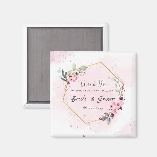 ゲストパーソナライズされた用マグネット結婚式の引き出物 マグネット (正面/裏面)