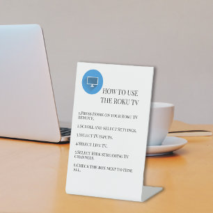 ゲストビジターテレビTV指示レンタル 台座サイン