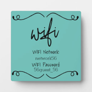 ゲストビジターWIFI情報パスワード フォトプラーク
