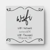 ゲストビジターWIFI情報パスワード フォトプラーク (正面)