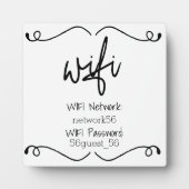 ゲストビジターWIFI情報パスワード フォトプラーク (正面)