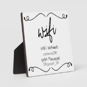 ゲストビジターWIFI情報パスワード フォトプラーク (正面)