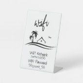 ゲストビジターWIFI情報STRレンタルビーチ 台座サイン (正面)