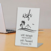 ゲストビジターWIFI情報STRレンタルビーチ 台座サイン