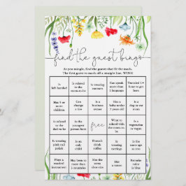 ゲストビンゴのカラフル野生の花を見つける