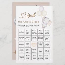 ゲストビンゴガールのゾウ&フラワーゲームを見つける