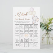 ゲストビンゴガールのゾウ&フラワーゲームを見つける (スタンド正面)