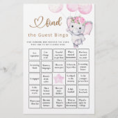 ゲストビンゴガールのゾウ&フラワーゲームを見つける (正面)