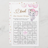 ゲストビンゴガールのゾウ&フラワーゲームを見つける (正面/裏面)