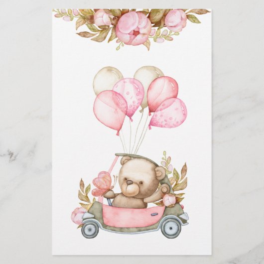 ゲストビンゴベビーベアベビーシャワーゲームを見つける (裏面)