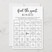 ゲストビンゴミニマリストのゲームをモダン見つける 招待状 (正面)