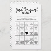 ゲストビンゴミニマリスト赤ちゃんシャワーゲームを見つける (正面/裏面)