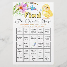 ゲストビンゴリトルシック赤ちゃんシャワーゲームを見つける