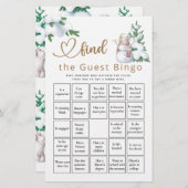 ゲストビンゴ冬の赤ちゃんシャワーゲームを見つける (正面/裏面)