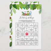 ゲストビンゴ恐竜の赤ちゃんシャワーゲームを見つける (正面/裏面)