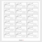 ゲストファンシーアドレス指定ステッカーへの配信 シール (シート)