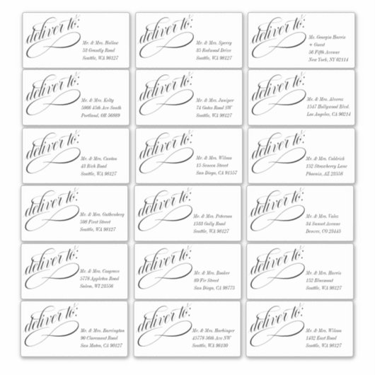 ゲストファンシーアドレス指定ステッカーへの配信 シール (正面)