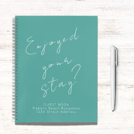 ゲストフィードバックゲストブックターコイズ ノートブック