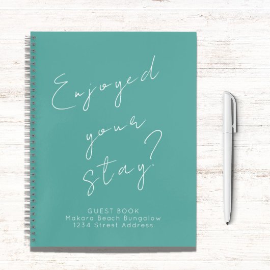ゲストフィードバックゲストブックターコイズ ノートブック