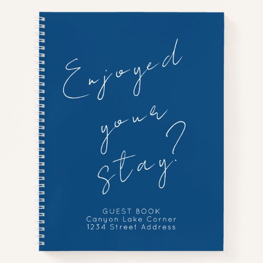 ゲストフィードバックゲストブックブルー ノートブック (正面)