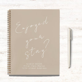 ゲストフィードバックゲストブックベージュ ノートブック