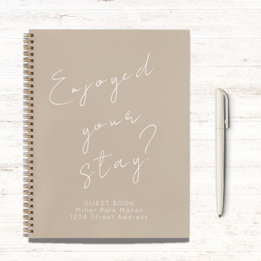 ゲストフィードバックゲストブックベージュ ノートブック