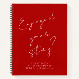 ゲストフィードバックゲストブックレッド ノートブック