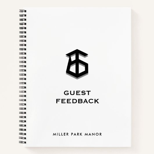 ゲストフィードバックゲストブック ノートブック (正面)