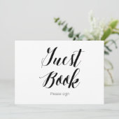 「ゲストブックお願いします」 結婚式 サイン 書道 招待状 (スタンド正面)