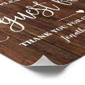 ゲストブックにお名前を記入ください ウェスタン ブライダル ウェディング サイン (角)