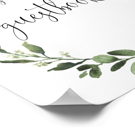 ゲストブックに秋ベビーシャワーのサインを ポスター (角)