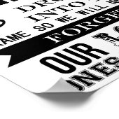 ゲストブックのサインハートのテーブル結婚にサインして ポスター (角)